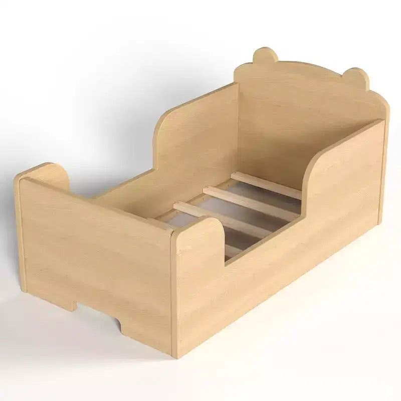 Lettino a pavimento per bambini a forma di orso, Blu/Verde/Naturale/Rosa/Bianco, Singolo