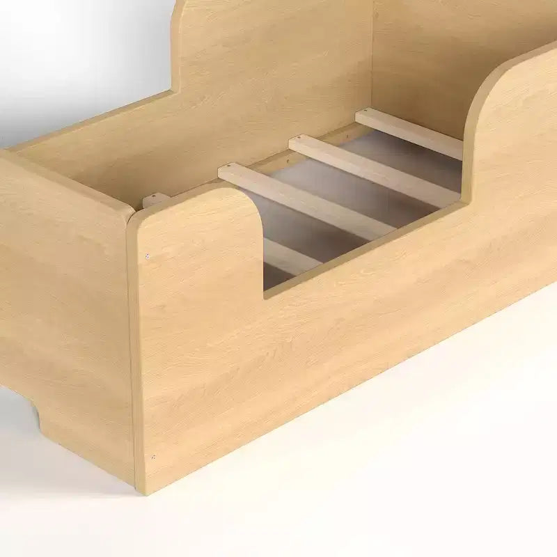 Lettino a pavimento per bambini a forma di orso, Blu/Verde/Naturale/Rosa/Bianco, Singolo