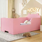 Lettino a pavimento per bambini a forma di orso, Blu/Verde/Naturale/Rosa/Bianco, Singolo
