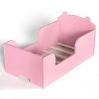 Lettino a pavimento per bambini a forma di orso, Blu/Verde/Naturale/Rosa/Bianco, Singolo