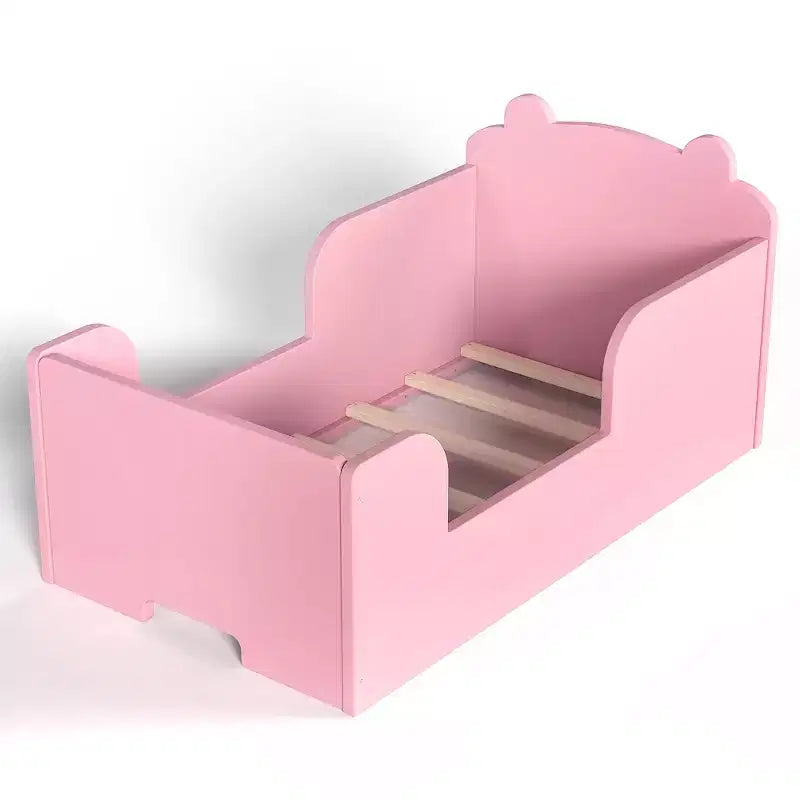 Lettino a pavimento per bambini a forma di orso, Blu/Verde/Naturale/Rosa/Bianco, Singolo