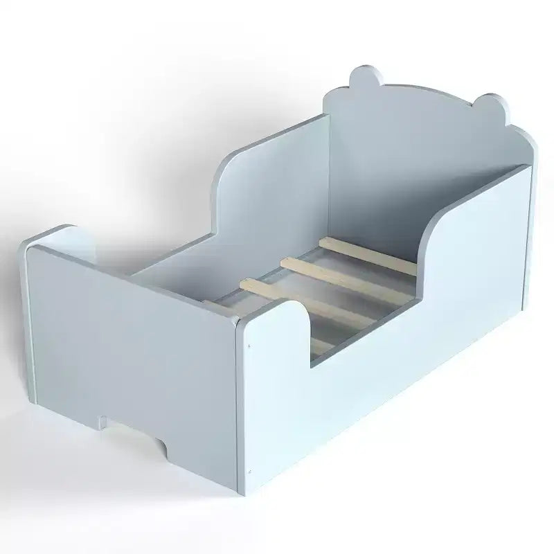 Lettino a pavimento per bambini a forma di orso, Blu/Verde/Naturale/Rosa/Bianco, Singolo