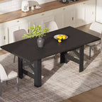 71 Large Farmhouse Dining Table for 6-8, Wooden Barn Kitchen Table w/ Sturdy Triangular Legs, Thickened Tabletop Only for Dining Room & Office