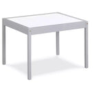 Set Tavolo Grigio per Bambini Scrivibile a Secco e 2 Sedie, 3 Pezzi