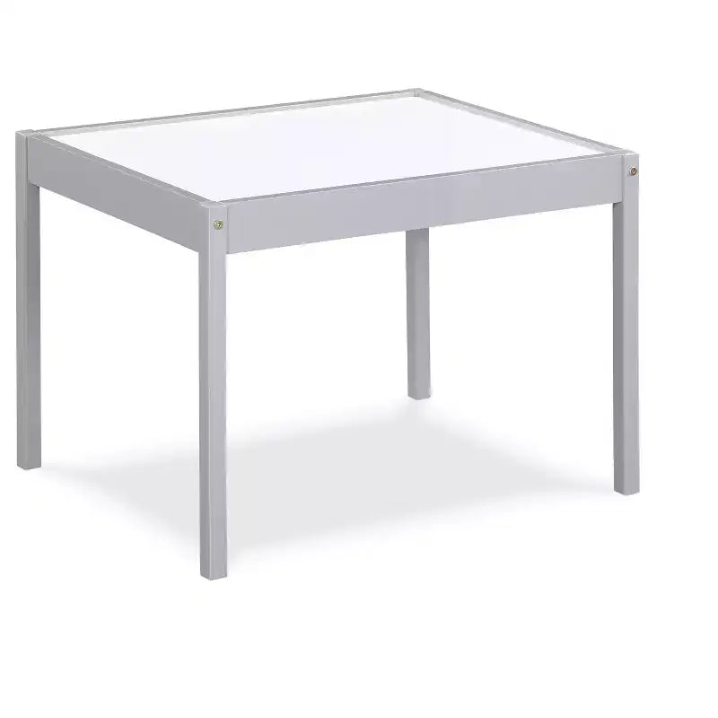 Set Tavolo Grigio per Bambini Scrivibile a Secco e 2 Sedie, 3 Pezzi