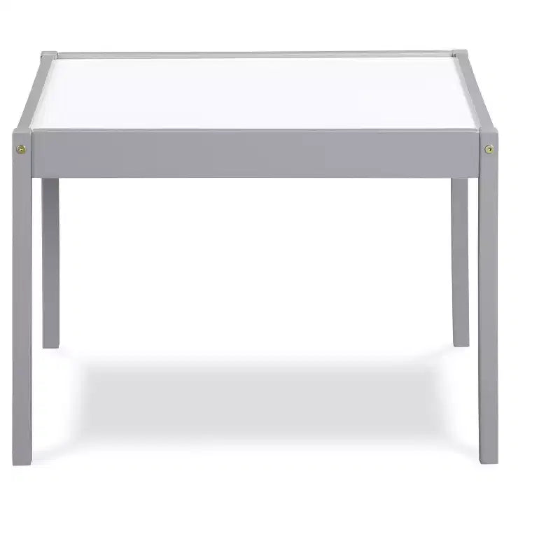 Set Tavolo Grigio per Bambini Scrivibile a Secco e 2 Sedie, 3 Pezzi