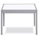 Set Tavolo Grigio per Bambini Scrivibile a Secco e 2 Sedie, 3 Pezzi