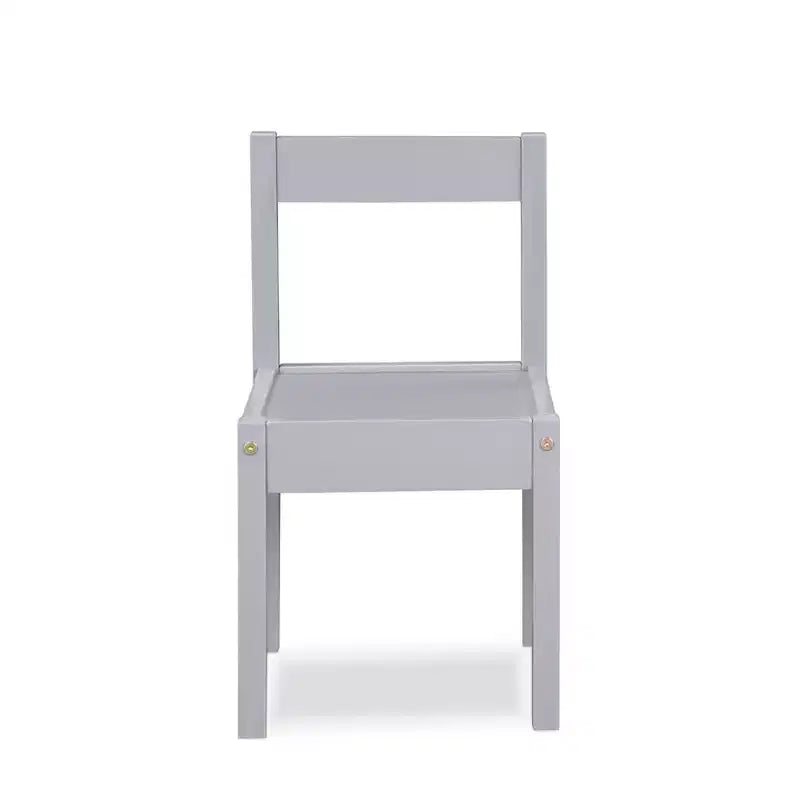 Set Tavolo Grigio per Bambini Scrivibile a Secco e 2 Sedie, 3 Pezzi