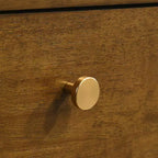 Set camera da letto 5 pezzi finitura Noce – Letto a piattaforma, Cassettiera, Specchio e 2 Comodini (Queen/King)