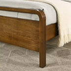 Letto a piattaforma in noce e 2 comodini, Set camera da letto 3 pezzi, Queen/King