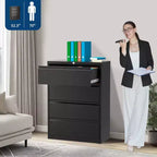 Classificatore laterale in acciaio a 4 cassetti con serratura per formato Letter/Legale/A4, ampio organizer per ufficio