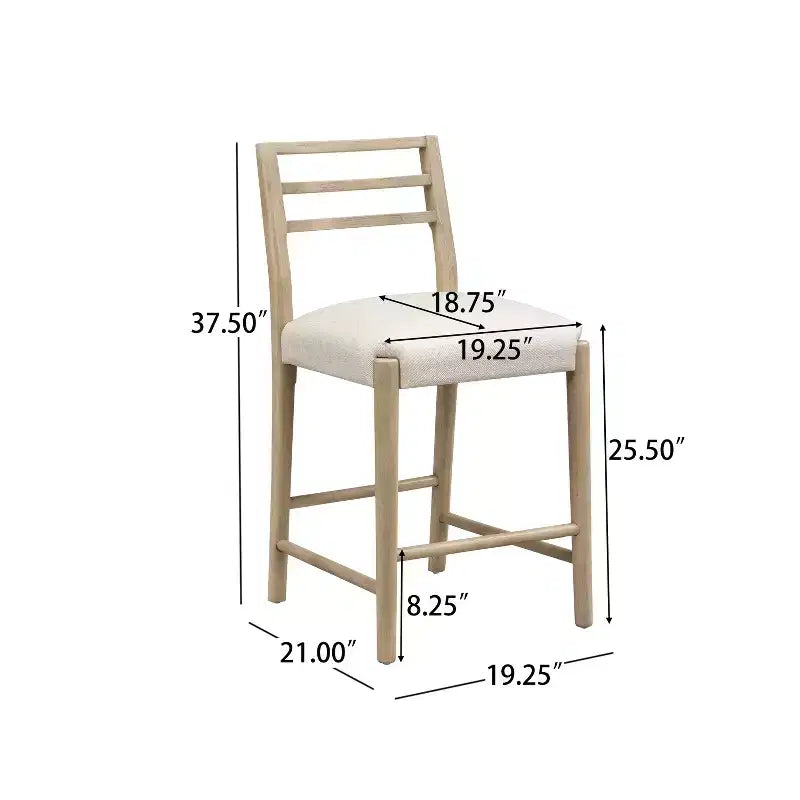 Set da pranzo da 3 pezzi in stile rustico Brown Farmhouse, altezza bancone, 2 posti a sedere