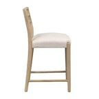 Set da pranzo da 3 pezzi in stile rustico Brown Farmhouse, altezza bancone, 2 posti a sedere