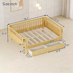Letto a piattaforma singolo per bambini a grandezza naturale con spondine di protezione – Per 1 bambino (bambine e bambini)