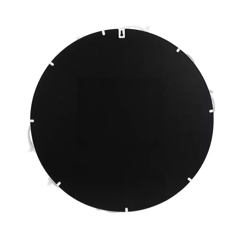 Specchio da parete rotondo bianco floreale e con farfalle, struttura in metallo, 66x66 cm, 1 persona