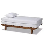 Struttura letto a piattaforma espandibile in noce, da Twin XL a King, per 1-2 persone