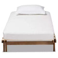 Struttura letto a piattaforma espandibile in noce, da Twin XL a King, per 1-2 persone