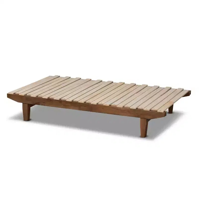 Struttura letto a piattaforma espandibile in noce, da Twin XL a King, per 1-2 persone