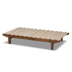 Struttura letto a piattaforma espandibile in noce, da Twin XL a King, per 1-2 persone
