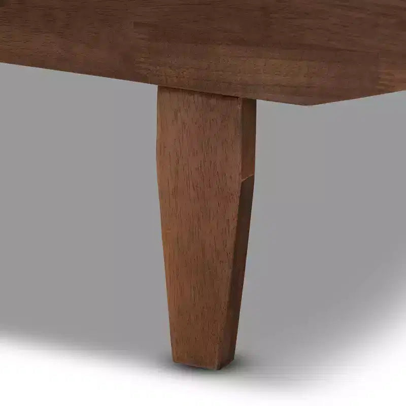 Struttura letto a piattaforma espandibile in noce, da Twin XL a King, per 1-2 persone