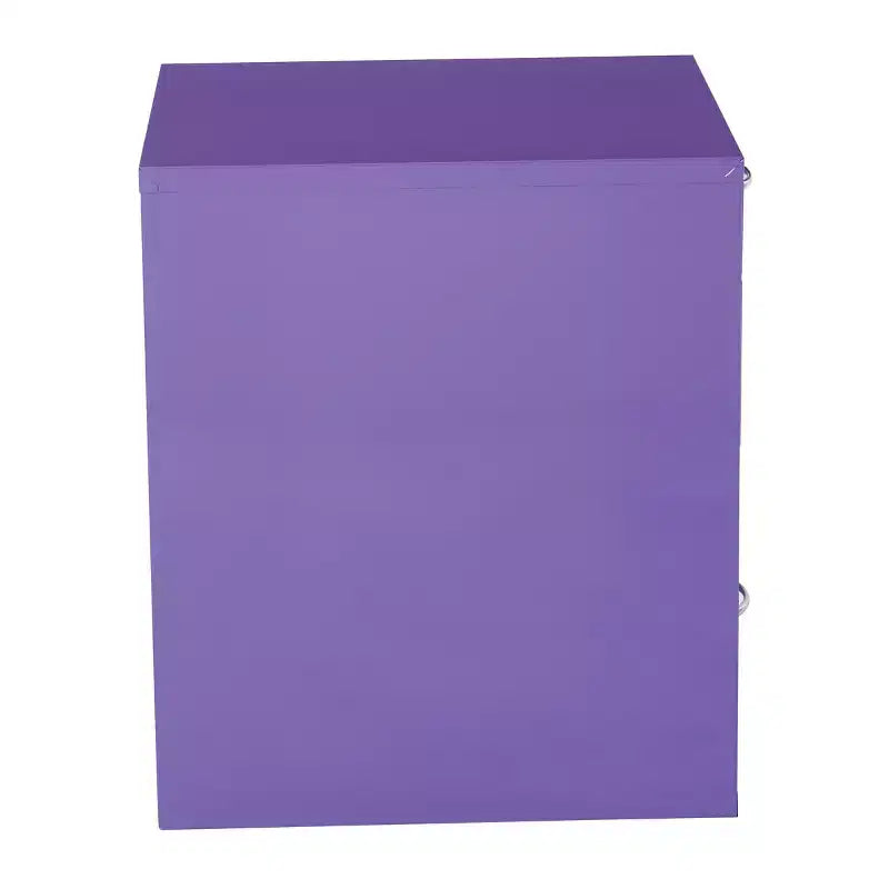Classificatore in metallo a 3 cassetti, verde/viola, per 1 persona