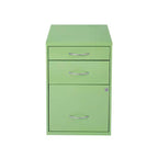 Classificatore in metallo a 3 cassetti, verde/viola, per 1 persona