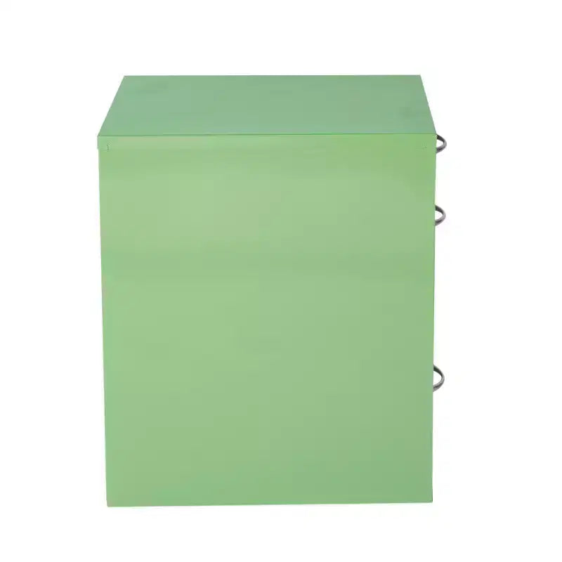 Classificatore in metallo a 3 cassetti, verde/viola, per 1 persona