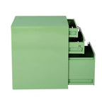 Classificatore in metallo a 3 cassetti, verde/viola, per 1 persona