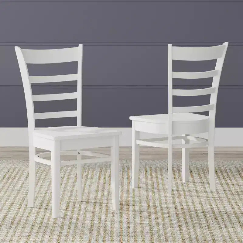 Set da pranzo in legno di gomma bianco/naturale, 2-4 posti a sedere
