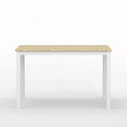 Set da pranzo in legno di gomma bianco/naturale, 2-4 posti a sedere