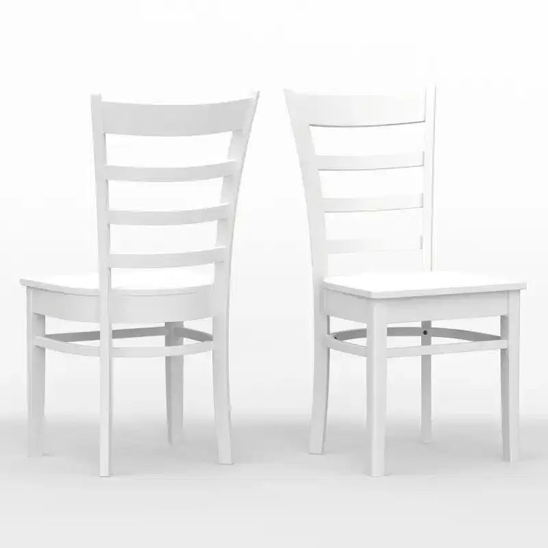 Set da pranzo in legno di gomma bianco/naturale, 2-4 posti a sedere