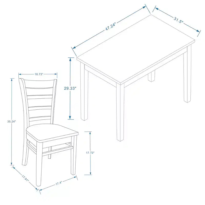 Set da pranzo in legno di gomma bianco/naturale, 2-4 posti a sedere